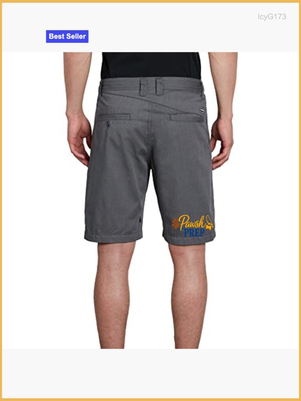 20" Inseam Chino Walk Shorts Flat Front Button Closure Fitted - Picture 4 of 7